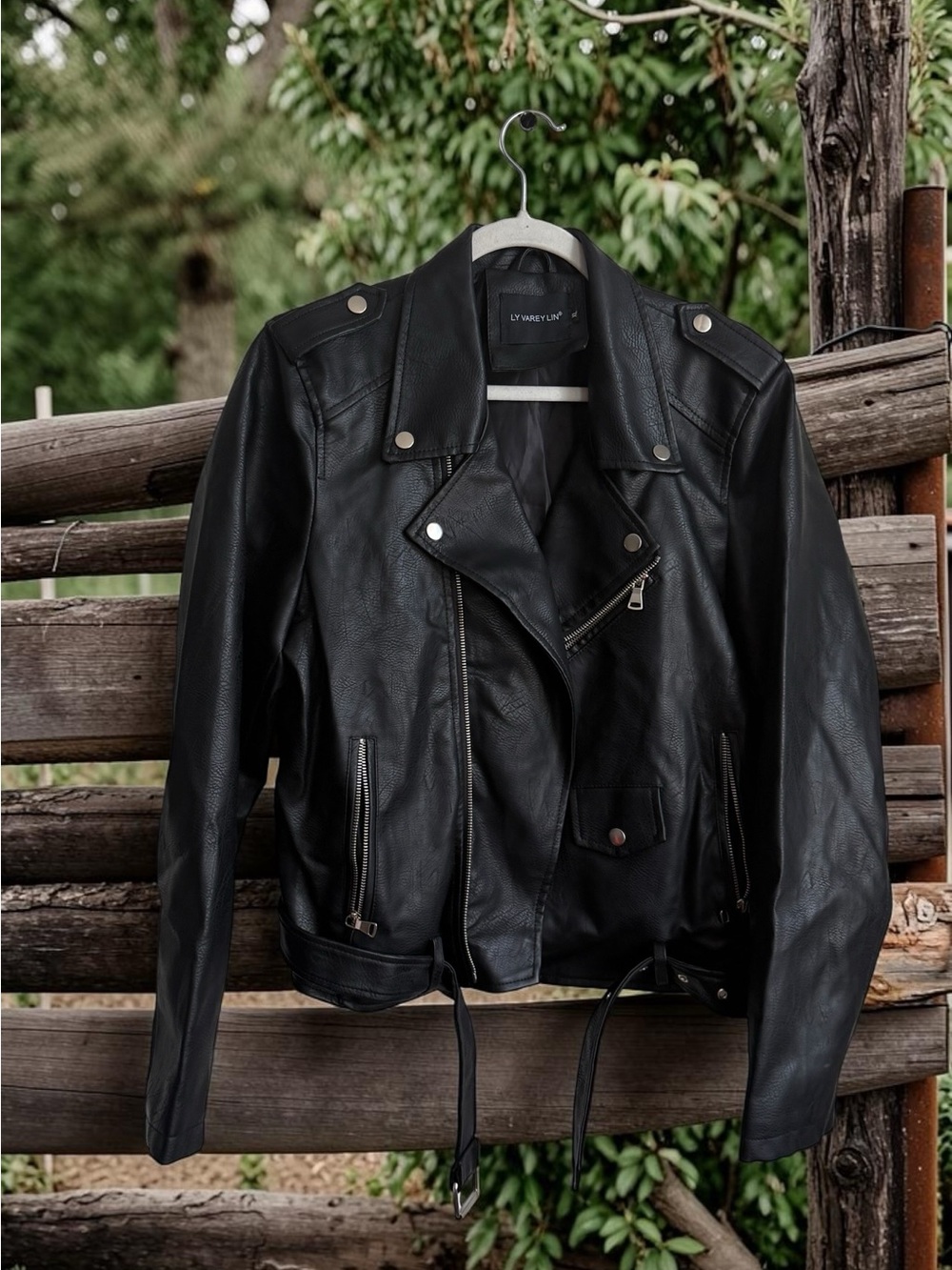Black Leather Moto Jacket